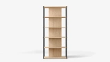 Grid Wide Bookcase - Oak