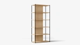 Grid Wide Bookcase - Oak