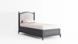 Angelic Dark Bedstead with Headboard and Storage 100 cm