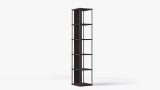 Grid Narrow Bookcase - Black