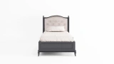 Angelic Dark Bedstead with Headboard and Storage 100 cm