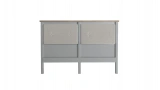 Martha Wooden Headboard-Light Grey Fabric 160 cm