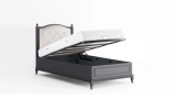 Angelic Dark Bedstead with Headboard and Storage 100 cm