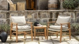 Carla Wooden Armchair with Rope Detail