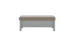 Martha Sandıklı Footstool - Light Gray Fabric