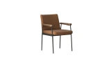 Hardy Chair - Black Leg - White Fabric