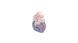Waldorf Wooden Coral Toy - Lilac