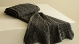 Green Tricot Sofa Throw