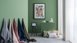 Green Tricot Sofa Throw