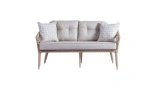 Bamboo Rattan Bahçe Seti (2+1+1+Yüksek Sehpa)