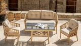Bamboo Rattan Bahçe Seti (2+1+1+Yüksek Sehpa)