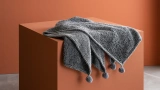 Gray Plush Sofa Throw