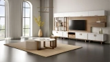 Calina Round Pouf Table