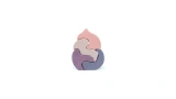 Waldorf Wooden Coral Toy - Lilac
