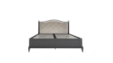 Angelic Dark Storage Bedstead with Headboard - High Legs 160 cm