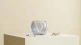 Linea Gray Glass Vase Small