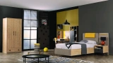 Lime Nightstand with headboard