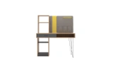 Lime Study Desk with Back Panel