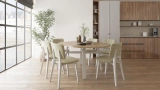 Martha Chair - Ice Grey Leg - Green Fabric