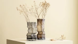 Strada Gray Glass Vase