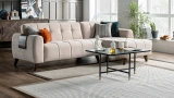 Beige Black Border Carpet 160x230