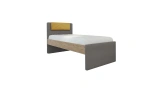 Lime High Bedstead with Headboard 100x200 cm