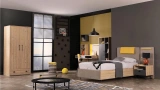 Lime High Bedstead with Headboard 100x200 cm