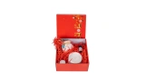 Happy Ceramic Incense Burner and Candle Set
