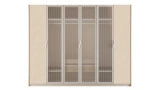 Noven 6 Door Wardrobe Striped Pattern
