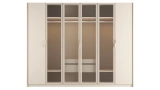 Noven 6 Door Wardrobe Linen Pattern Glass