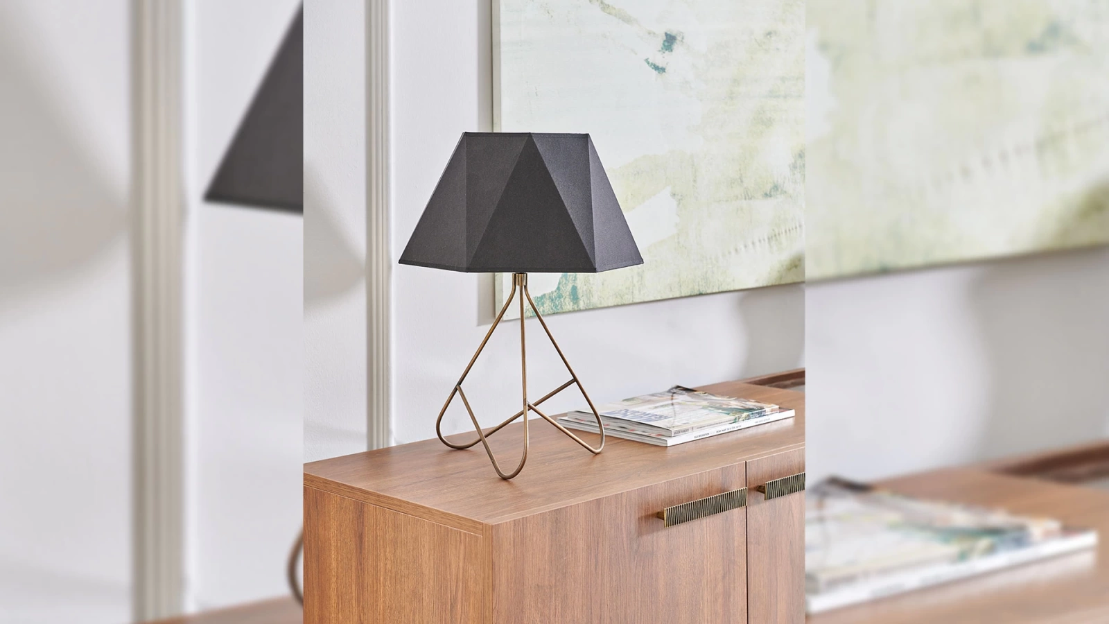 Rio Bronze Table Lamp Antracite Shade