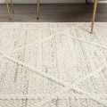 Krem Modern Desen Dokuma Halı Oturma Odası Salon Mutfak Antre Yolluk Halısı