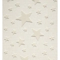 Kaymaz Yıkanabilir Dokuma Halı Krem Yıldızlı Bebek Çocuk Odası Halısı Leke Tutmaz AYAZ 13