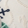 Yumuşak Renkli Bukleli Denizcilik Figürlü Dokuma Halı Bebek Odası Çocuk Odası Genç Odası Halısı 3