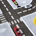 Trafik Arabalı Dokuma Halı Yıkanabilir Çocuk Halısı Anaokul Kreş Oyun Halısı GRİ