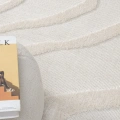 Krem Modern Dokuma Halı Püsküllü Yolluk Antre Oturma Odası Salon Mutfak Çocuk Odası Halısı