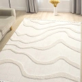 Krem Modern Dokuma Halı Püsküllü Yolluk Antre Oturma Odası Salon Mutfak Çocuk Odası Halısı