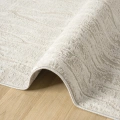 Modern Krem Saçaklı Dokuma Halı Yolluk Antre Oturma Odası Salon Mutfak Halısı