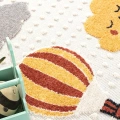 Yumuşak Bukleli Bebek Odası Çocuk Odası Genç Odası Dokuma Halı Turuncu Balonlu Bulutlu Halı 23