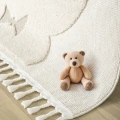 Krem Ayıcıklı Bebek Çocuk Odası Halısı Yumuşak Leke Tutmaz Antialerjik 24