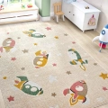 Yumuşak Dokuma Halı Leke Tutmaz Uçak Roket Figürlü Bebek Odası Çocuk Odası Genç Odası Halısı ROKET
