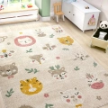 Yumuşak Dokuma Halı Sevimli Dostlar Leke Tutmaz Bebek Odası Çocuk Odası Genç Odası Halısı HAYVANLAR