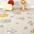 Yumuşak Dokuma Halı Sevimli Dostlar Leke Tutmaz Bebek Odası Çocuk Odası Genç Odası Halısı HAYVANLAR