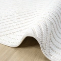Beyaz Yumuşak Dokulu Halı Salon Mutfak Koridor Yolluk Dokuma Makine Halısı 001