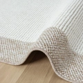 Beyaz Bej Yumuşak Yapılı Bordürlü Dokuma Halı Salon Mutfak Koridor Yolluk Dokuma Makine Halısı 0021