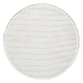 Beyaz Daire Yuvarlak Modern Dokuma Halı Bukleli BEYAZ DAİRE