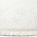 Beyaz Krem Yumuşak Dokulu Yuvarlak Halı Kilim Mutfak Koridor Yolluk Dokuma Makine Halısı 007 DAİRE