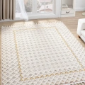 Krem Modern Dokuma Halı Yolluk Antre Hol Oturma Odası Salon Mutfak Halısı