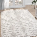 Modern Dokuma Saçaklı Bukleli Halı Yolluk Oturma Odası Salon Mutfak Halısı