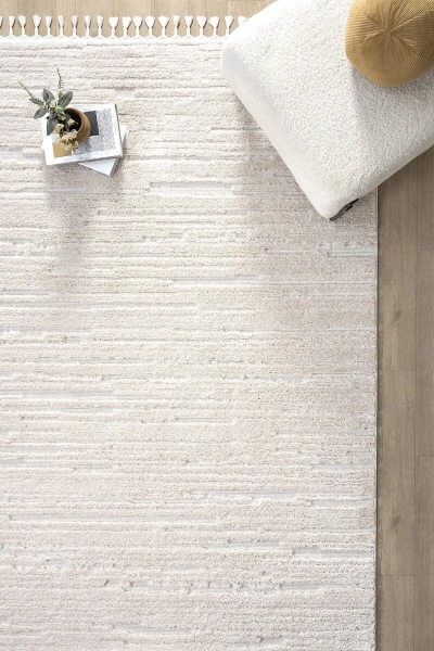 Krem Renk Modern Dokuma Halı Yolluk Antre Oturma Odası Salon Mutfak Halısı
